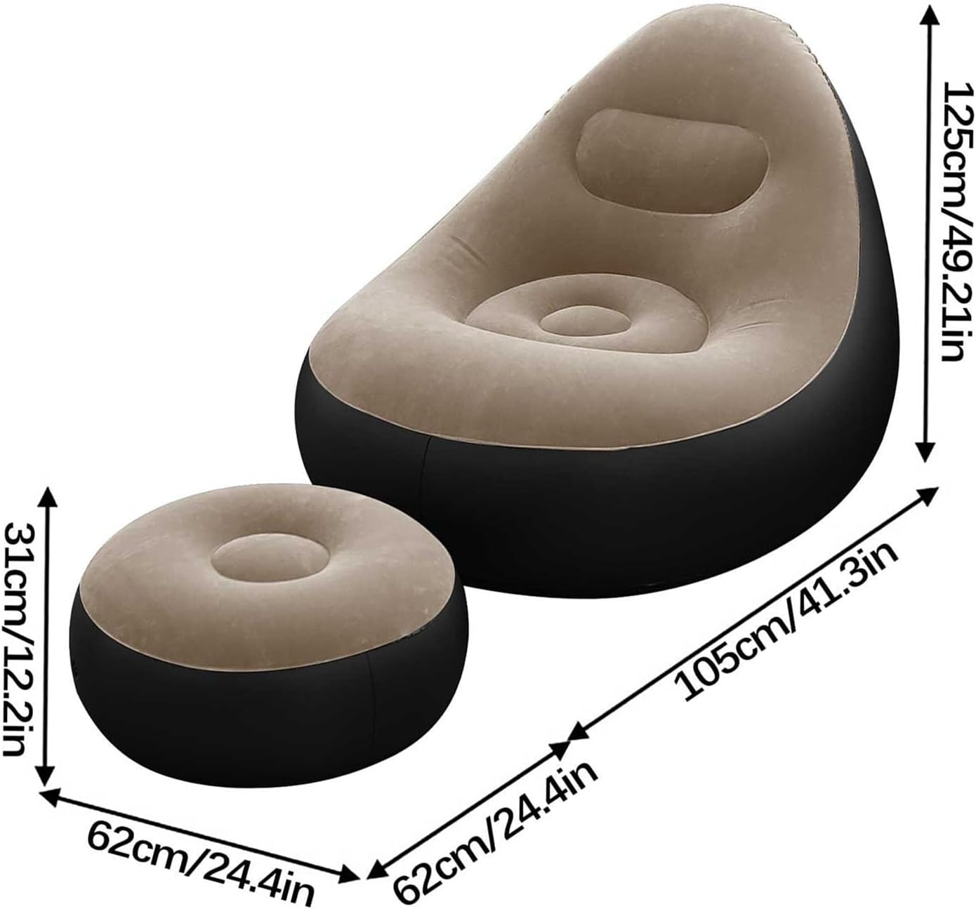 Sillon Inflable + Ottoman